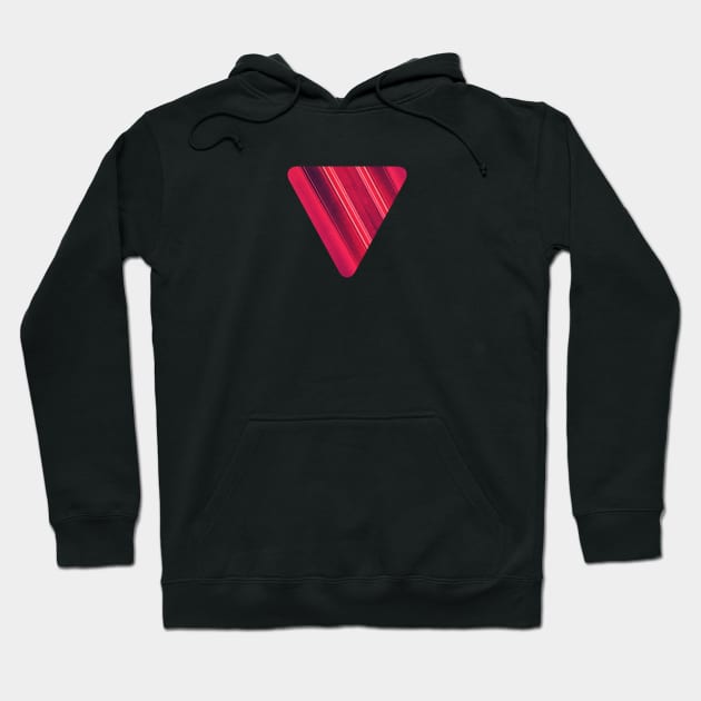 Modern Red / Black Stripe Abstract Stream Lines Texture Design (Symmetric edition) Hoodie by badbugs